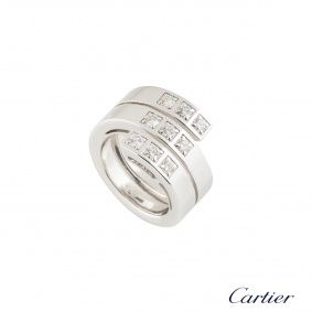 Cartier White Gold Diamond Spiral Ring